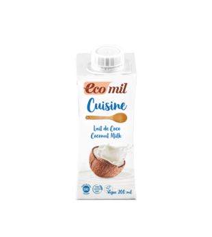 Preparado Culinária Á Base De Leite De Coco Bio 200 Ml. Ecomil