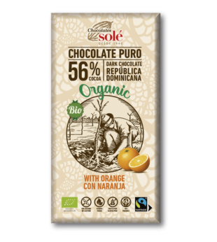 Chocolate Negro 56% Com Laranja Bio 100 Grs Solé