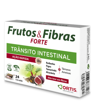 Frutos & Fibras Forte Efeito Rápido 24 Cubos Ortis