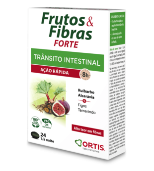 Frutos & Fibras Forte Efeito Rápido 24 Comprimidos Ortis