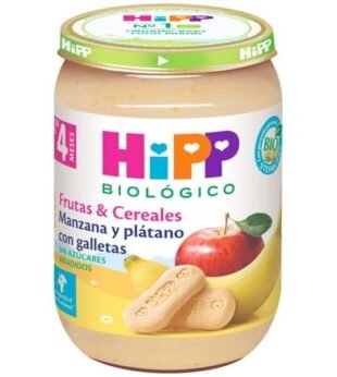 Puré De Maçã E Banana Com Bolachas Bio 190 G Hipp