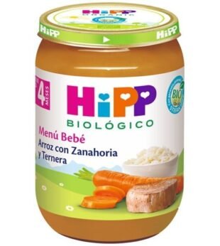 Puré De Arroz Com Cenoura E Carne Bio 190 G Hipp