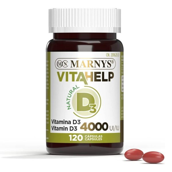Vitamina D3 4000 UI Vitahelp 120 Cápsulas Marnys