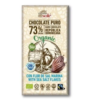 Chocolate Negro 73% Com Flor do Sal Bio 100 Grs Solé