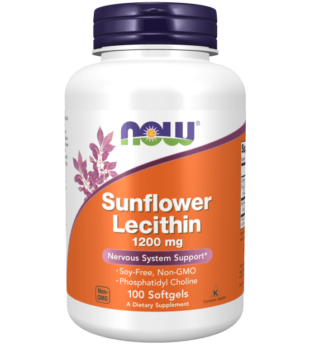 Sunflower Lecithin 1200 mg 100 Softgels Now