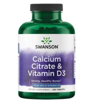 Calcium Citrate & Vitamin D3 250 Comprimidos Swanson