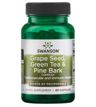 Grape Seed, Green Tea & Pine Bark 60 Cápsulas  Swanson