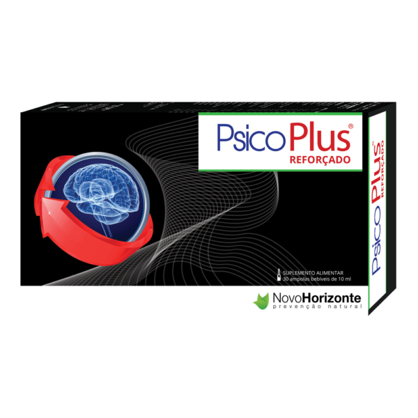 Psico Plus Reforçado é um suplemento alimentar indicado para estados de fadiga física e intelectual, aumentar a energia, melhorar a memória e a concentração, combater a ansiedade e o stress e prevenir doenças neurodegenerativas (ex: Alzheimer, demência).