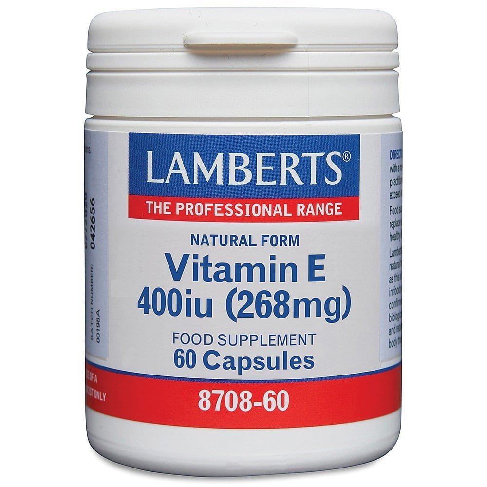 Vitamina E-Natural 400 U.I. 60 Cápsulas Lamberts