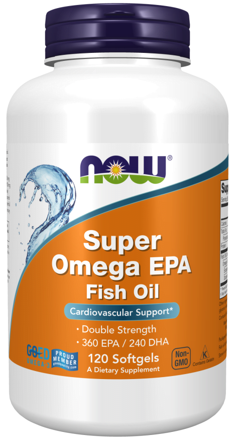 Super Omega EPA Fish Oil, Double Strength 120 Softgels Now
