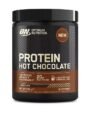 Protein Hot Chocolate 350g Optimum Nutrition -Para o crescimento e manutenção muscular -20g Proteína -Uma deliciosa bebida de chocolate quente Contém 20 gramas de proteína de alta qualidade por porção para suporte muscular. Proteína de soro de leite hidrolisada ProTherma® para uma mistura fácil com água quente.  Bebida instantânea proteica com sabor a chocolate quente com adoçantes.