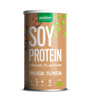 Proteína Soja-Cacau Vegan 400g Purasana