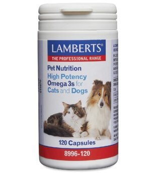 Pet Nutrition Ómega 3 Para Gatos E Cães 120 Cápsulas Lamberts