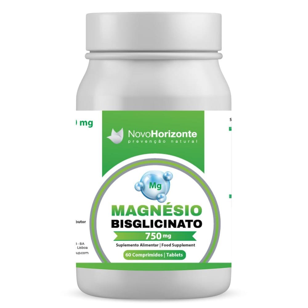 Magnésio Bisglicinato 750 mg 60 Comprimidos Novo Horizonte