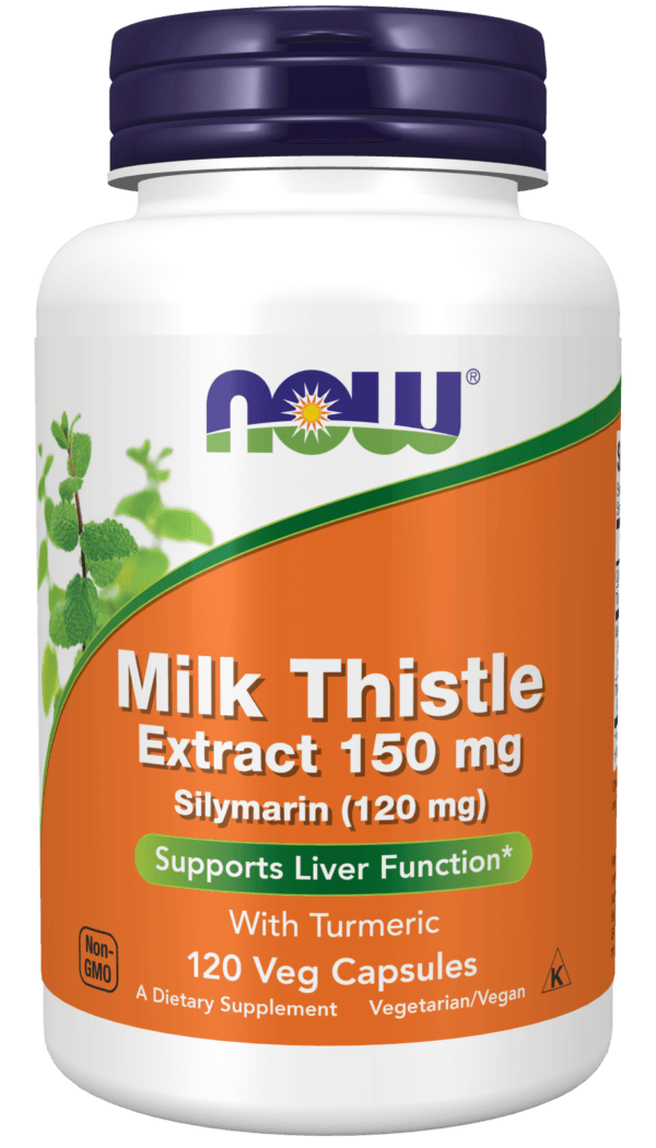 Milk Thistle Extract 150 mg Silymarin (120 mg) 120 Cápsulas Vegetais Now