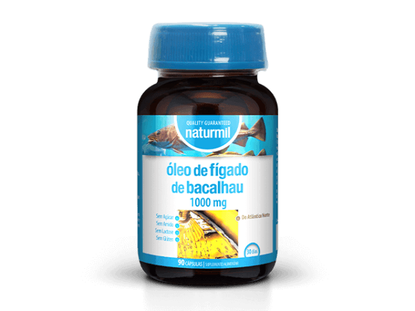Óleo de Fígado de Bacalhau 90 Cápsulas Naturmil