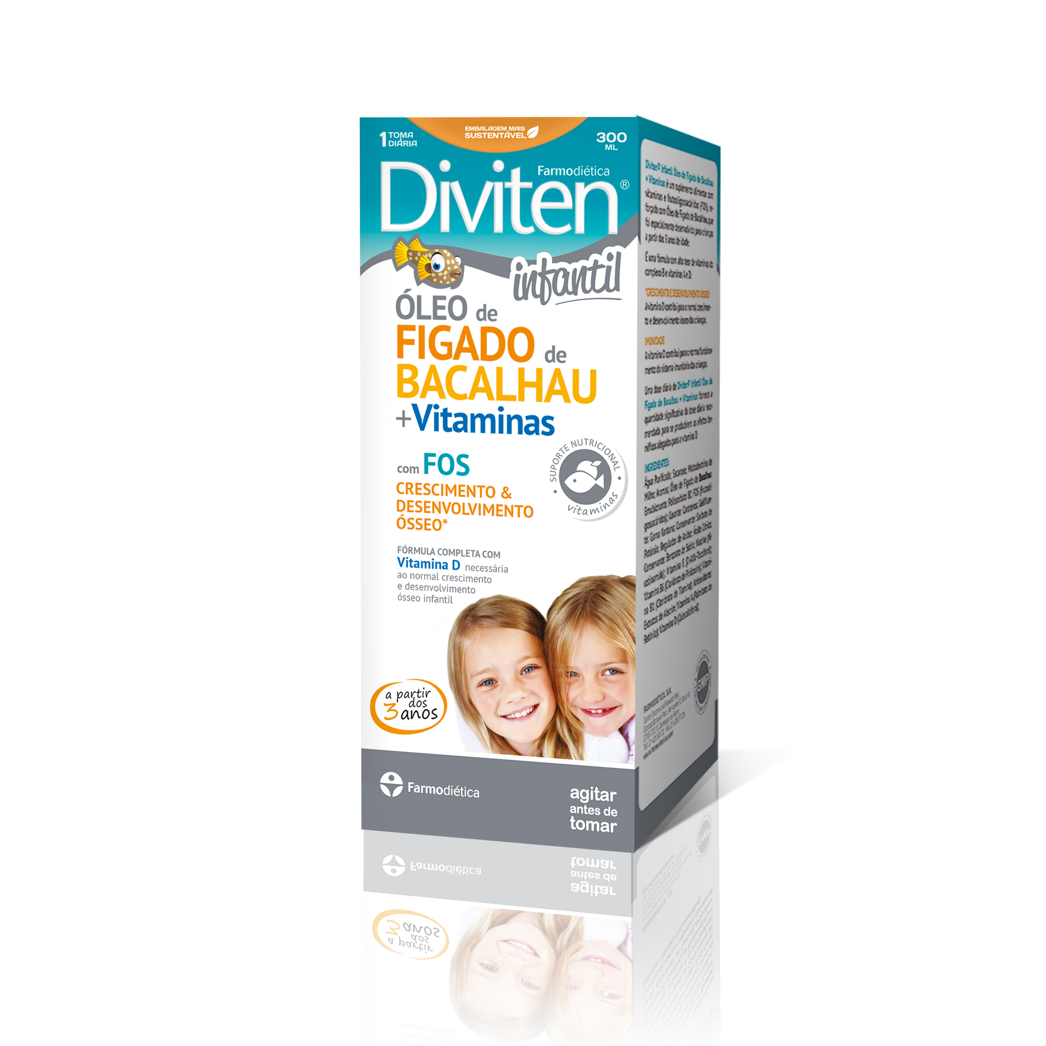 Diviten Infantil Óleo de Fígado de Bacalhau + Vitaminas 300 Ml Farmodiética