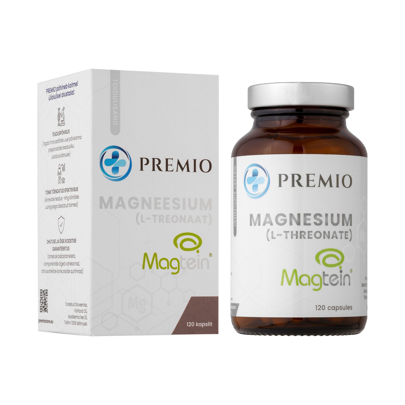 L-Treonato de Magnésio (Magtein®) 120 Cápsulas Premio