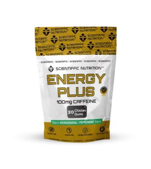 Energy Plus 100 mg Cafeína 20 Pastilhas Elásticas Scientiffic Nutrition