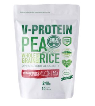 Vegan V-Protein 240g Gold Nutrition – Morango