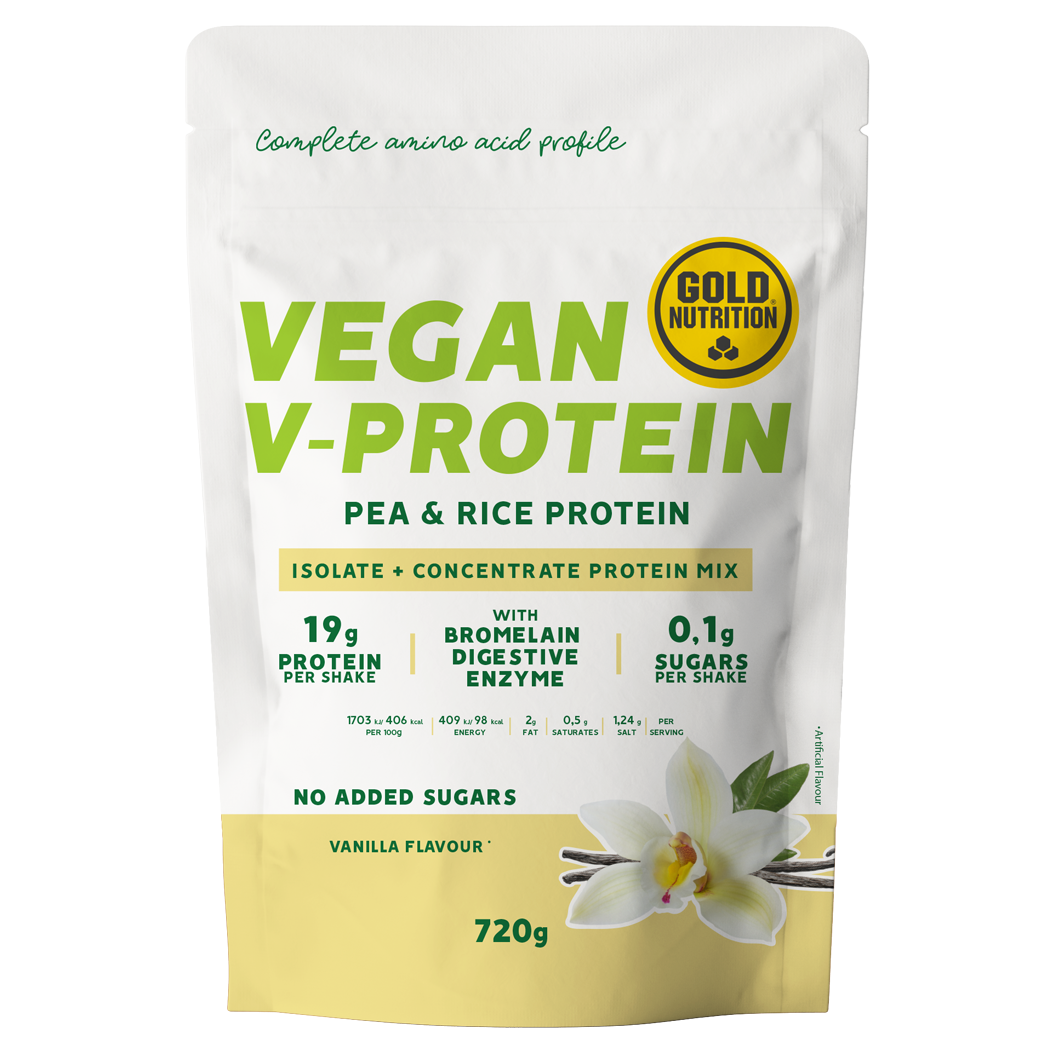 Vegan V-Protein 720g Gold Nutrition - Baunilha