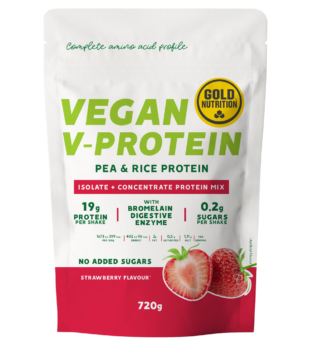 Vegan V-Protein 720g Gold Nutrition – Morango